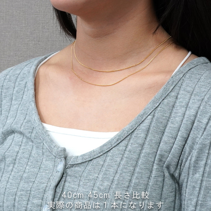 喜平 ネックレス 18金 1g 幅1.2mm 40cm~45cm アジャスター付き K18刻印 2面 シングル K18 ゴールド チェーン 新品 【当店限定】