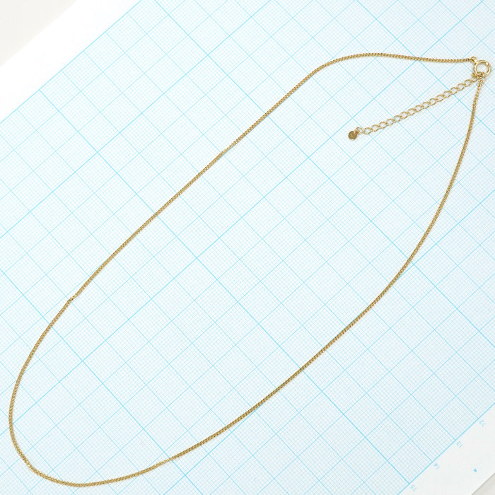 18金 喜平チェーン シングル2面カット 高輝度仕上げ ゴールド 喜平全体画像