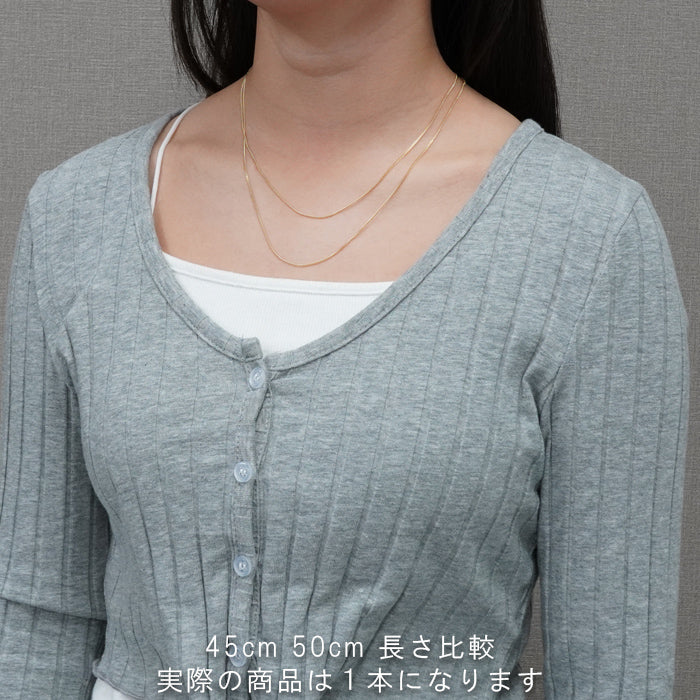 喜平 ネックレス 18金 1.2g 幅1.2mm 45cm~50cm アジャスター付き K18刻印 2面 シングル K18 ゴールド チェーン 新品 【当店限定】