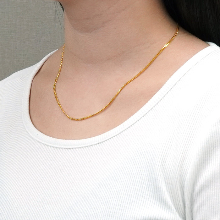 K24喜平ネックレス 着用イメージ レディースファッション アクセサリー メンズジュエリー 側面