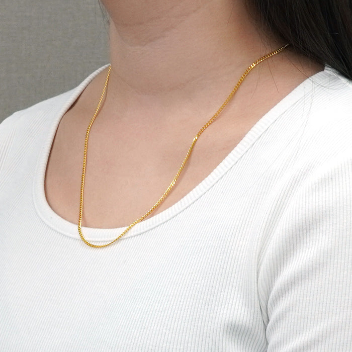 K24喜平ネックレス 着用イメージ レディースファッション アクセサリー メンズジュエリー 側面