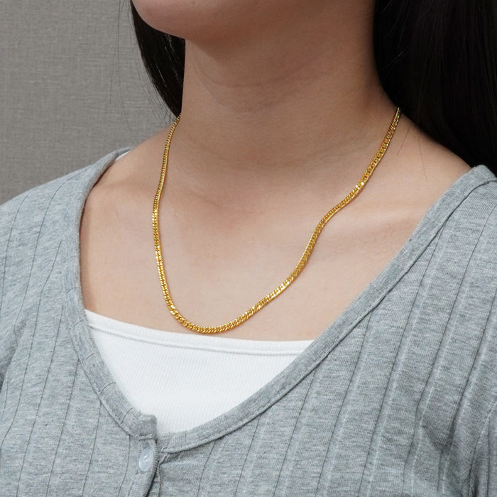 K24喜平ネックレス 着用イメージ メンズファッションアクセサリー