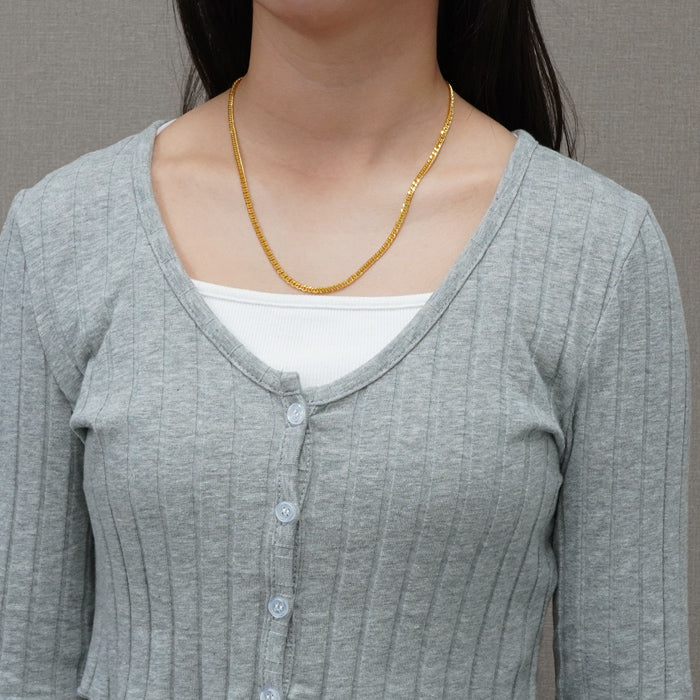 K24喜平ネックレス 着用イメージ メンズファッションアクセサリー