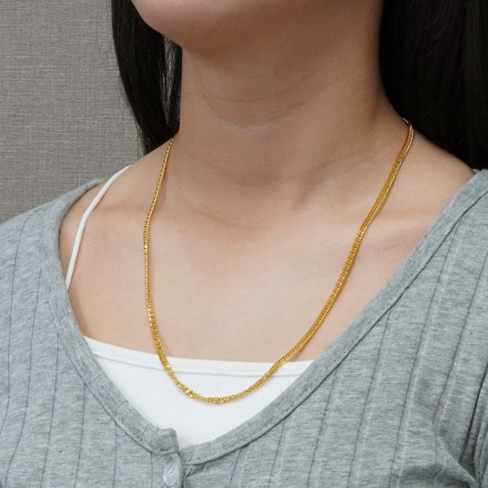 K24喜平ネックレス 着用イメージ メンズファッション アクセサリー