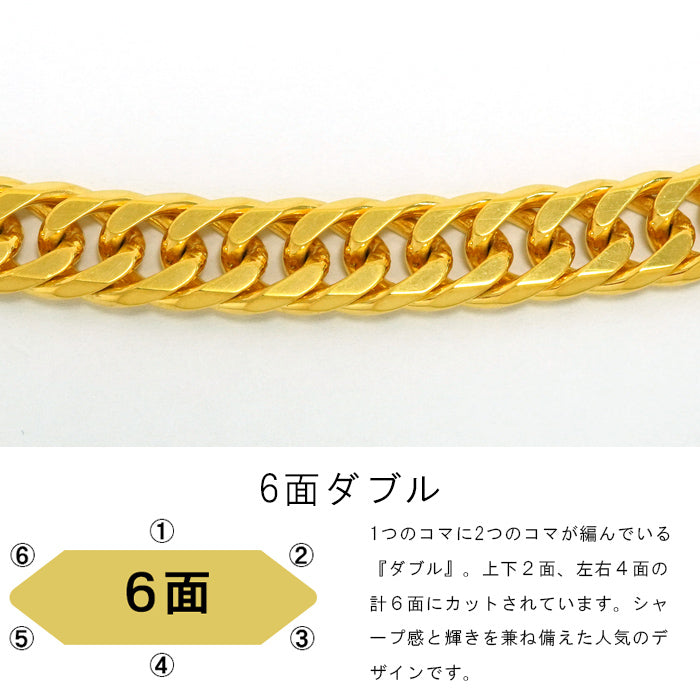 喜平 ネックレス 24金 純金 ダブル 6面 60cm 100g 造幣局検定マーク K24 ゴールド チェーン 新品