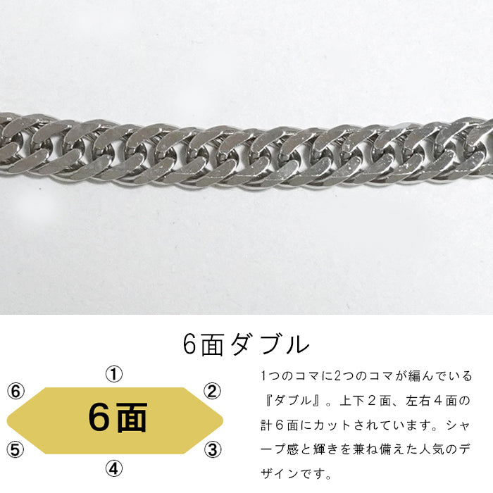 喜平 ネックレス プラチナ Pt1000 ダブル 6面 55cm 20g 造幣局検定マーク Pt999 純プラチナ チェーン 新品