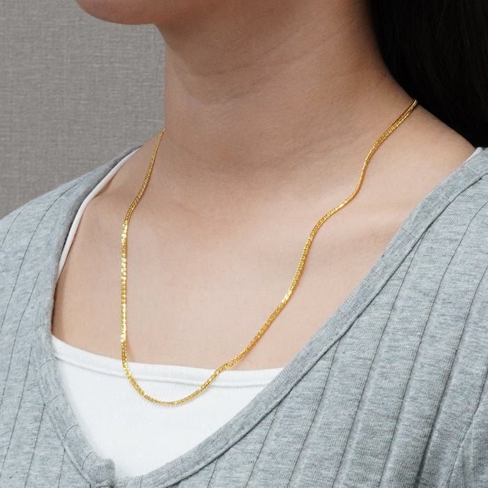 純金 喜平 24金 ネックレス 55cm 着用イメージ画像 K24 レディースファッション アクセサリー ジュエリー