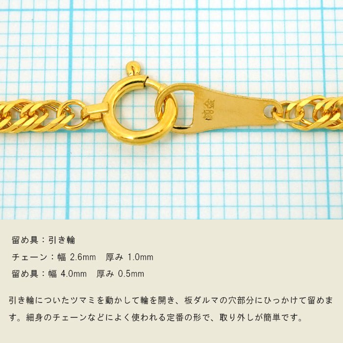 喜平 K24 ネックレス 留め具部分 純金 プレート式拡大画像