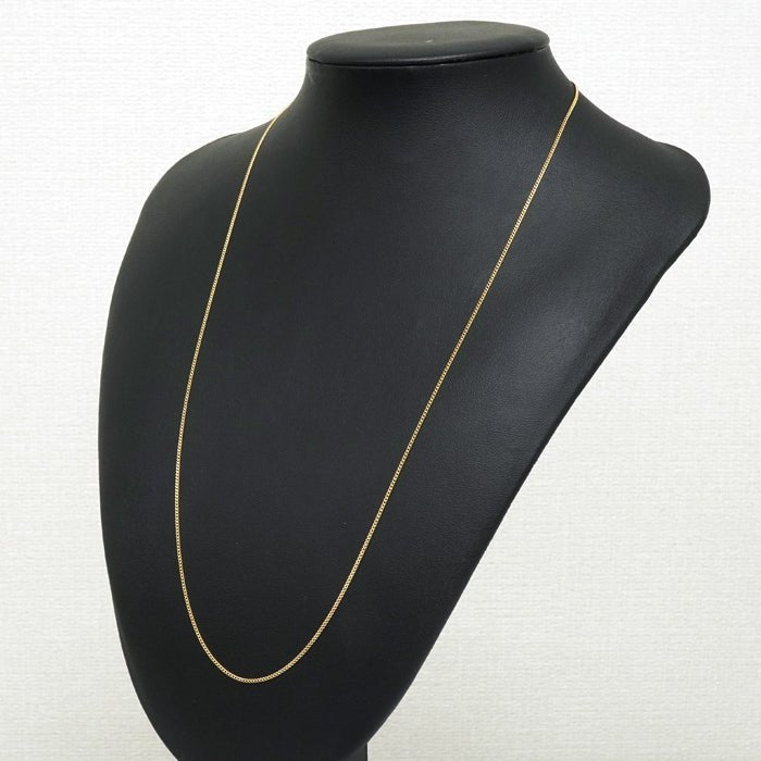 喜平 ネックレス 18金 1.4g 幅1.2mm 55cm～60cm アジャスター付き K18刻印 2面 シングル K18 ゴールド チェーン 新品