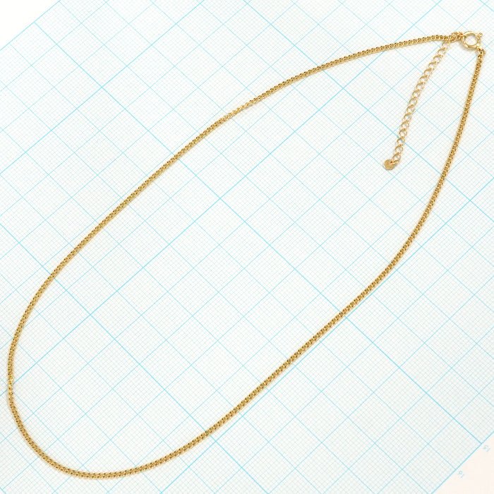 喜平 ネックレス 18金 シングル 2面カット 高輝度仕上げ ゴールド K18 チェーン 喜平全体画像