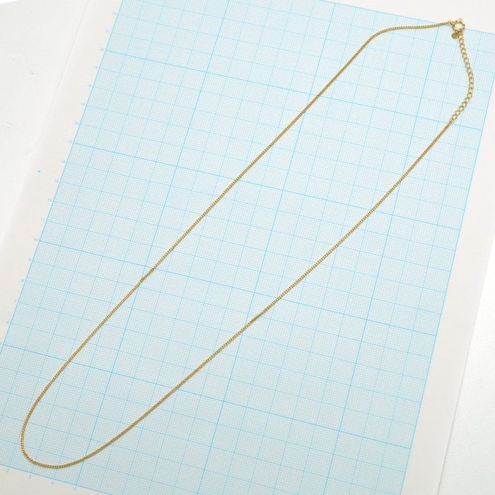 喜平 ネックレス 18金 1.4g 幅1.2mm 55cm～60cm アジャスター付き K18刻印 2面 シングル K18 ゴールド チェーン 新品