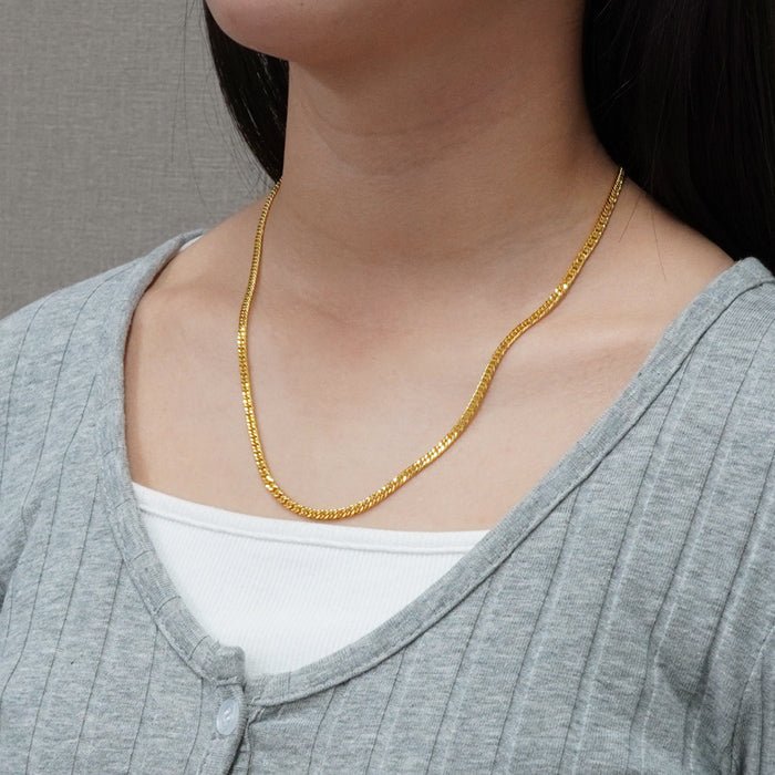 K24喜平ネックレス 着用イメージ メンズファッションアクセサリー