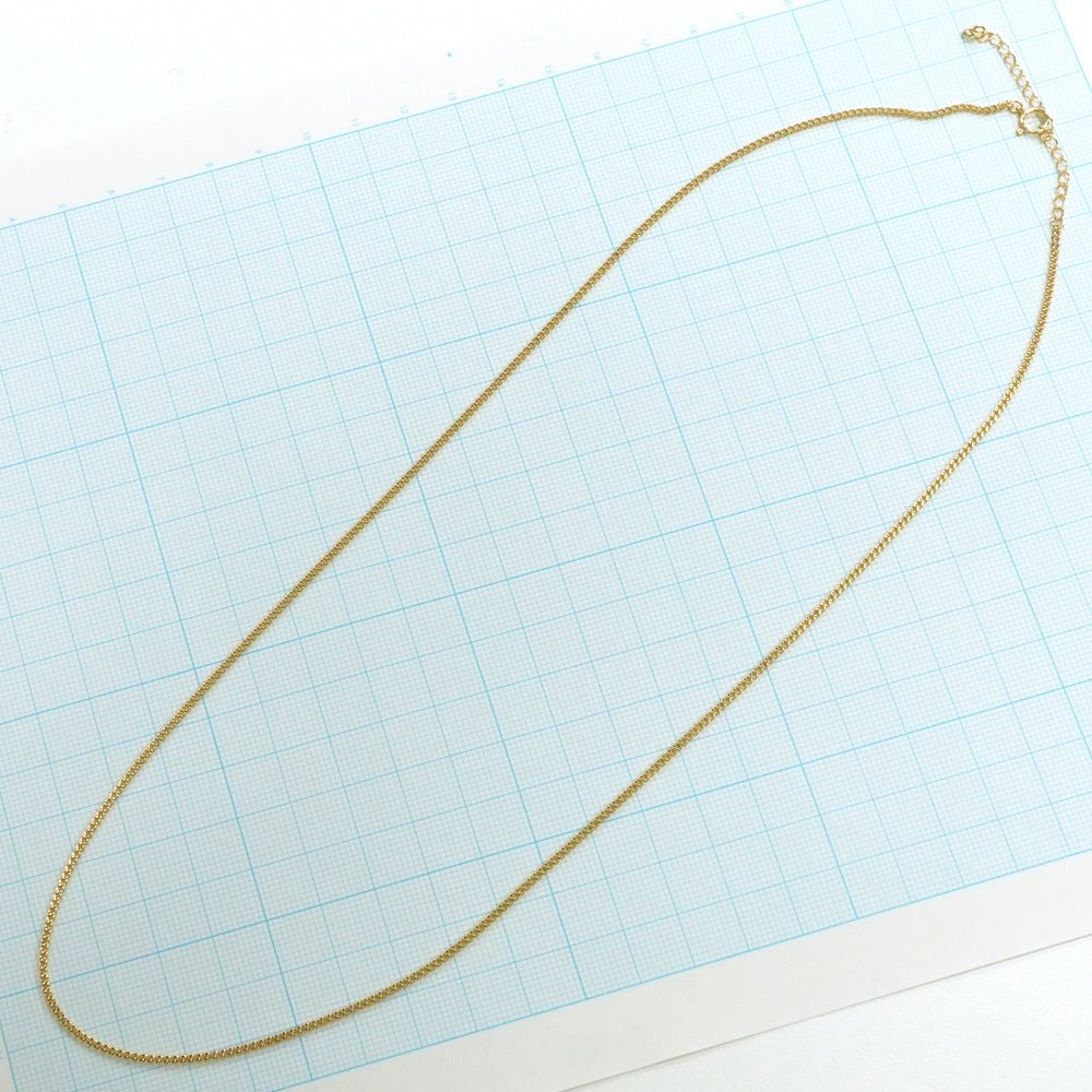 喜平 ネックレス 18金 2.4g 幅1.6mm 55cm〜60cm アジャスター付き K18刻印 2面 シングル K18 ゴールド チェーン 新品