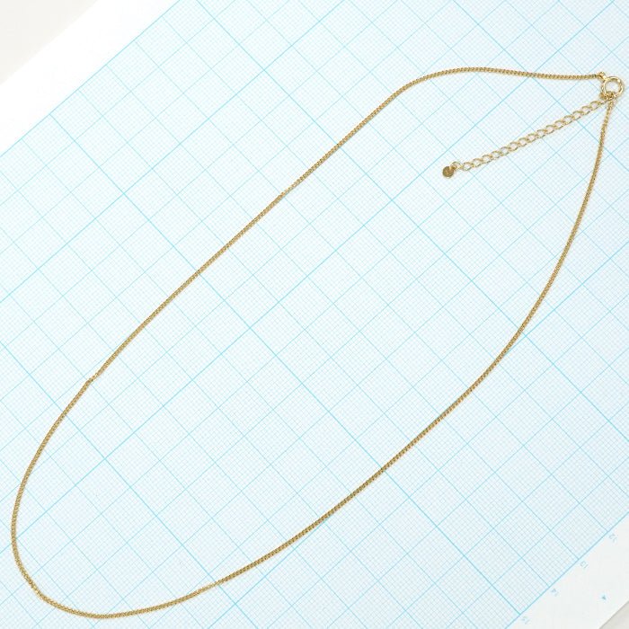 喜平 ネックレス 18金 シングル 2面カット K18 高輝度仕上げ ゴールド 喜平全体画像