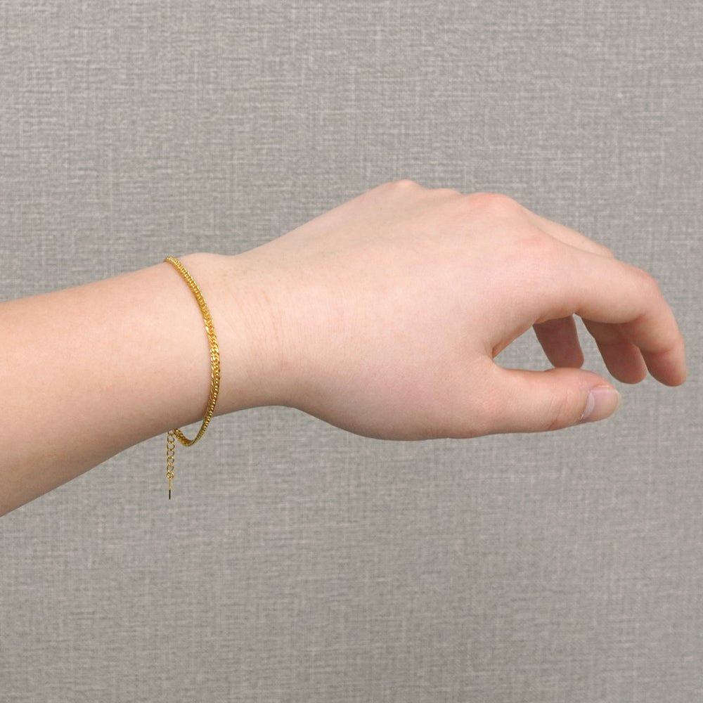 純金 喜平 24金 ブレスレット 着用イメージ画像 レディースファッション アクセサリー K24 国産ジュエリー