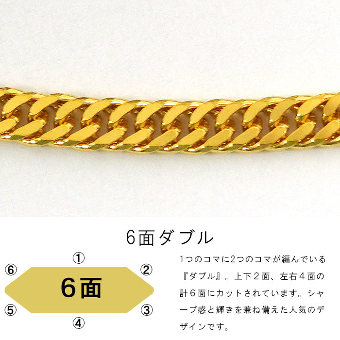 宜しくお願いします☆新品　未使用　純金 喜平 ネックレス 24金 W6面45cm 約9.4g